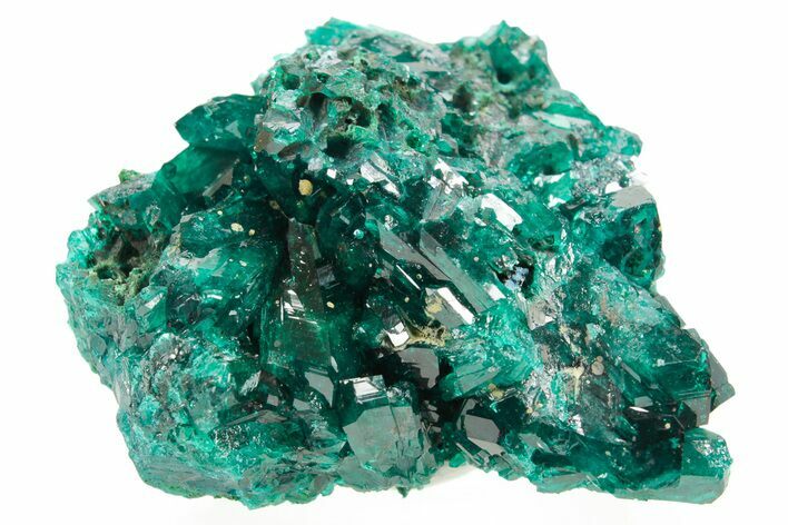 Emerald-Green Dioptase Crystal Cluster - Congo #366010